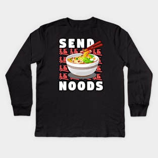 Noodle Humor Delight Hilarious Design for Pasta Lovers Kids Long Sleeve T-Shirt